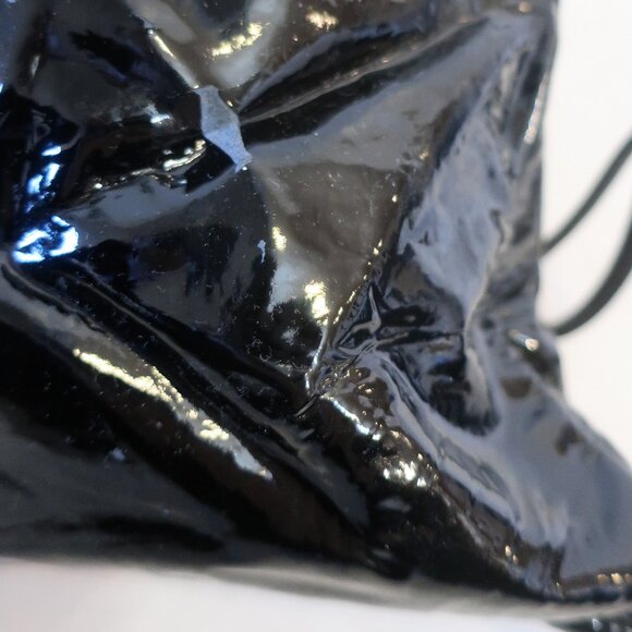 Authentic Chanel Black Interlock CC Patent Leather Bonbons Shopper Tote Handbag - Picture 6 of 16